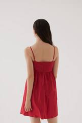 Ashling Sweetheart Romper in Cherry