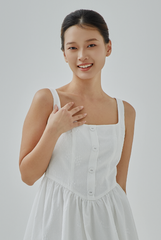 Birdie Floral Textured Romper Dress
