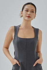 Kehlani Queen Anne Neck Romper
