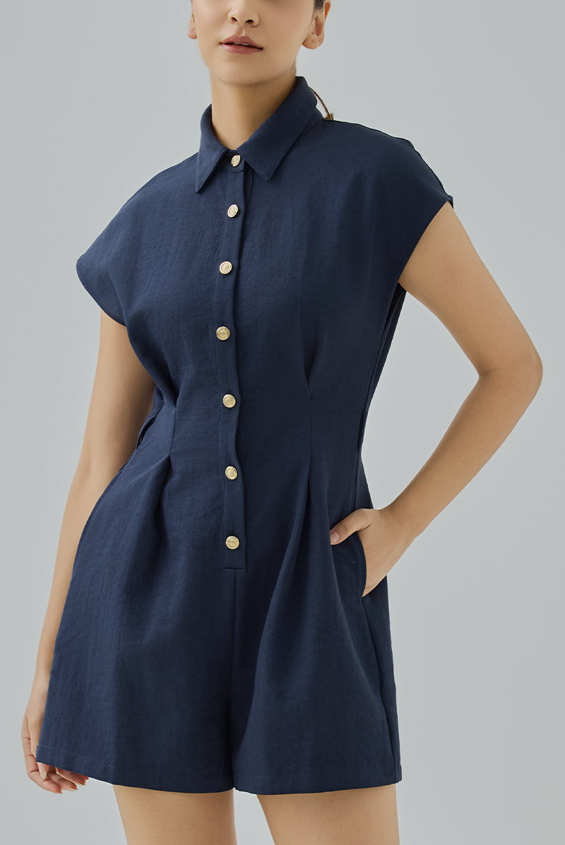 Deon Collared Romper