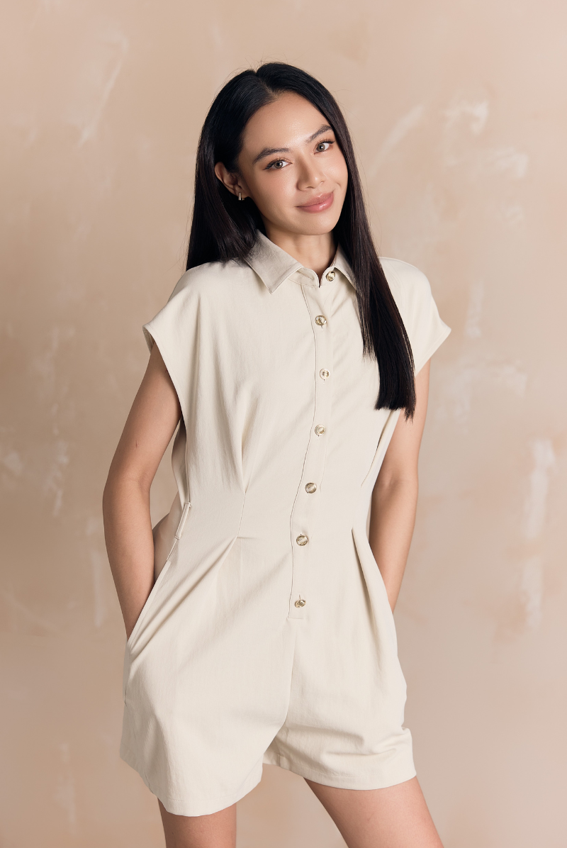 Deon Collared Romper