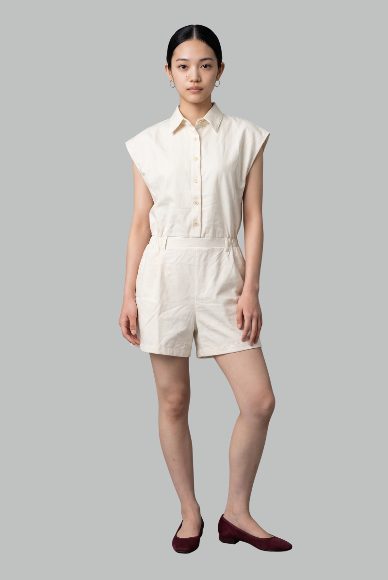 Talia Collared Romper