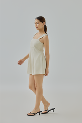 Livia Square-Neck Romper