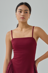 Daphne Padded Lace Drape Romper