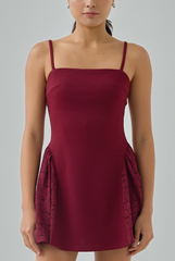 Daphne Padded Lace Drape Romper