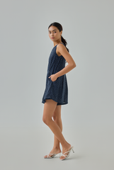 Valen Heart Print Romper