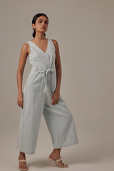 Oriana Denim Jumpsuit in Light Blue
