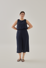 Nedra Sleeveless Jumpsuit in Navy Blue