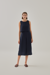 Nedra Sleeveless Jumpsuit in Navy Blue