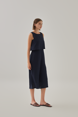 Nedra Sleeveless Jumpsuit in Navy Blue