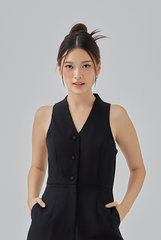 Karly Vest Jumpsuit in Black