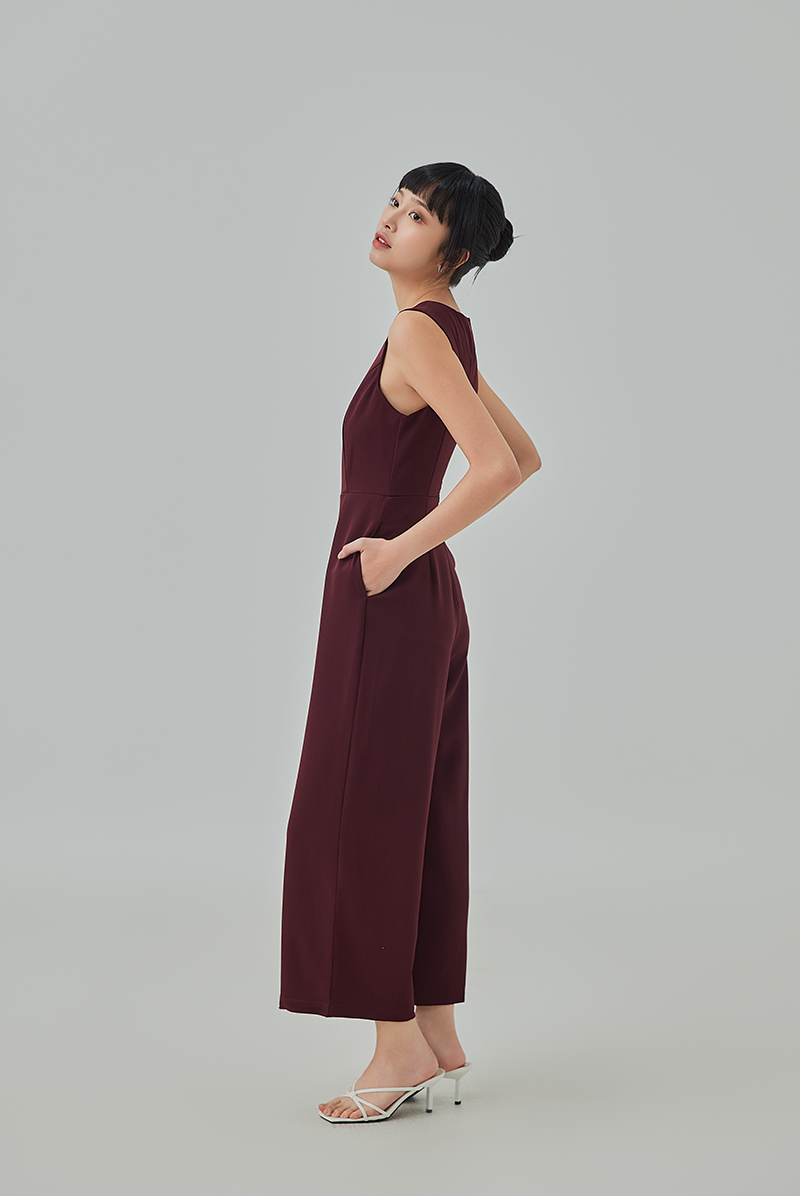 Bernessa Plunge Neck Jumpsuit