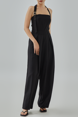 Daphne Buckle Halter Jumpsuit