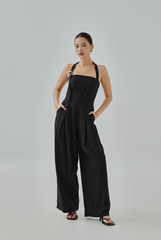Daphne Buckle Halter Jumpsuit