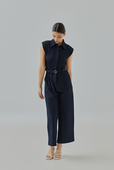 Zuri Padded Shoulder Jumpsuit