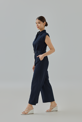 Zuri Padded Shoulder Jumpsuit