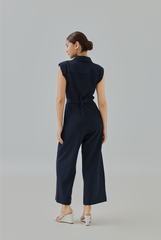 Zuri Padded Shoulder Jumpsuit