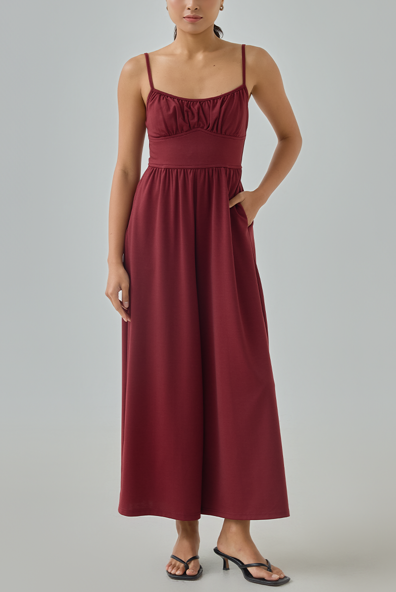 Lia Padded Wide Leg Jumpsuit