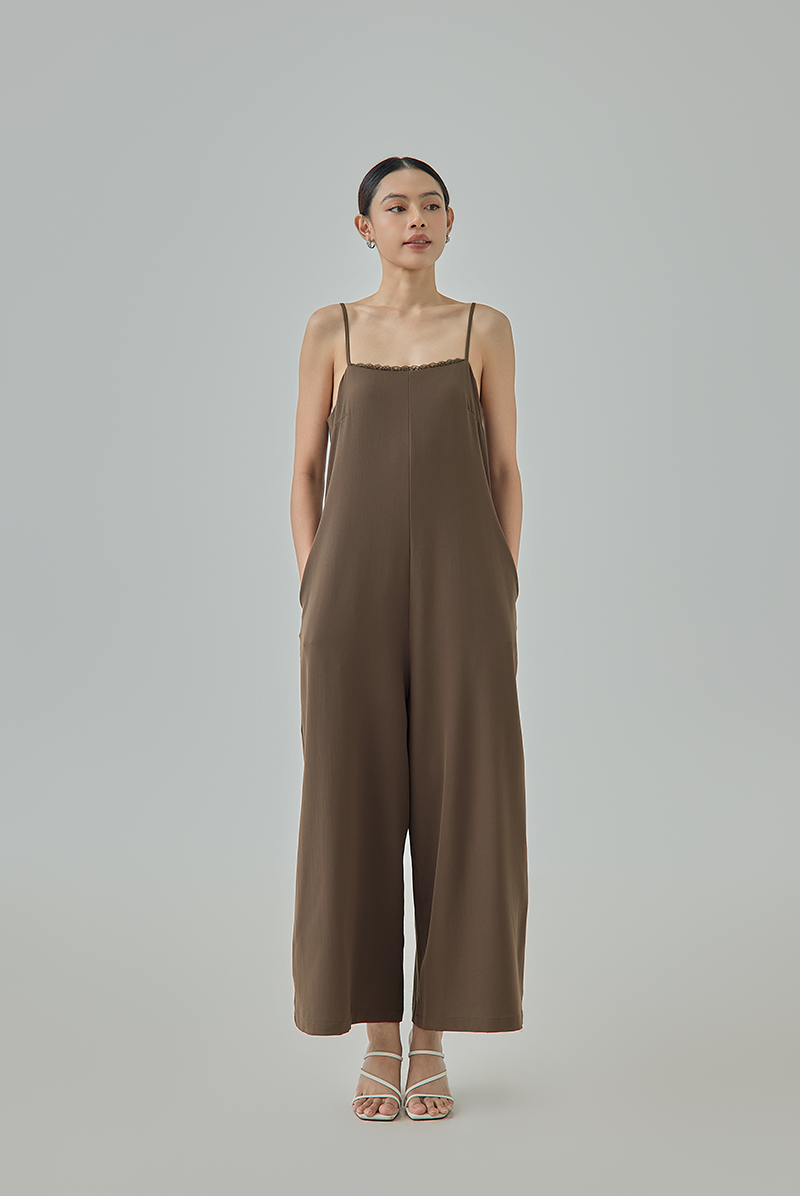 Nadine Lace-Trim Jumpsuit