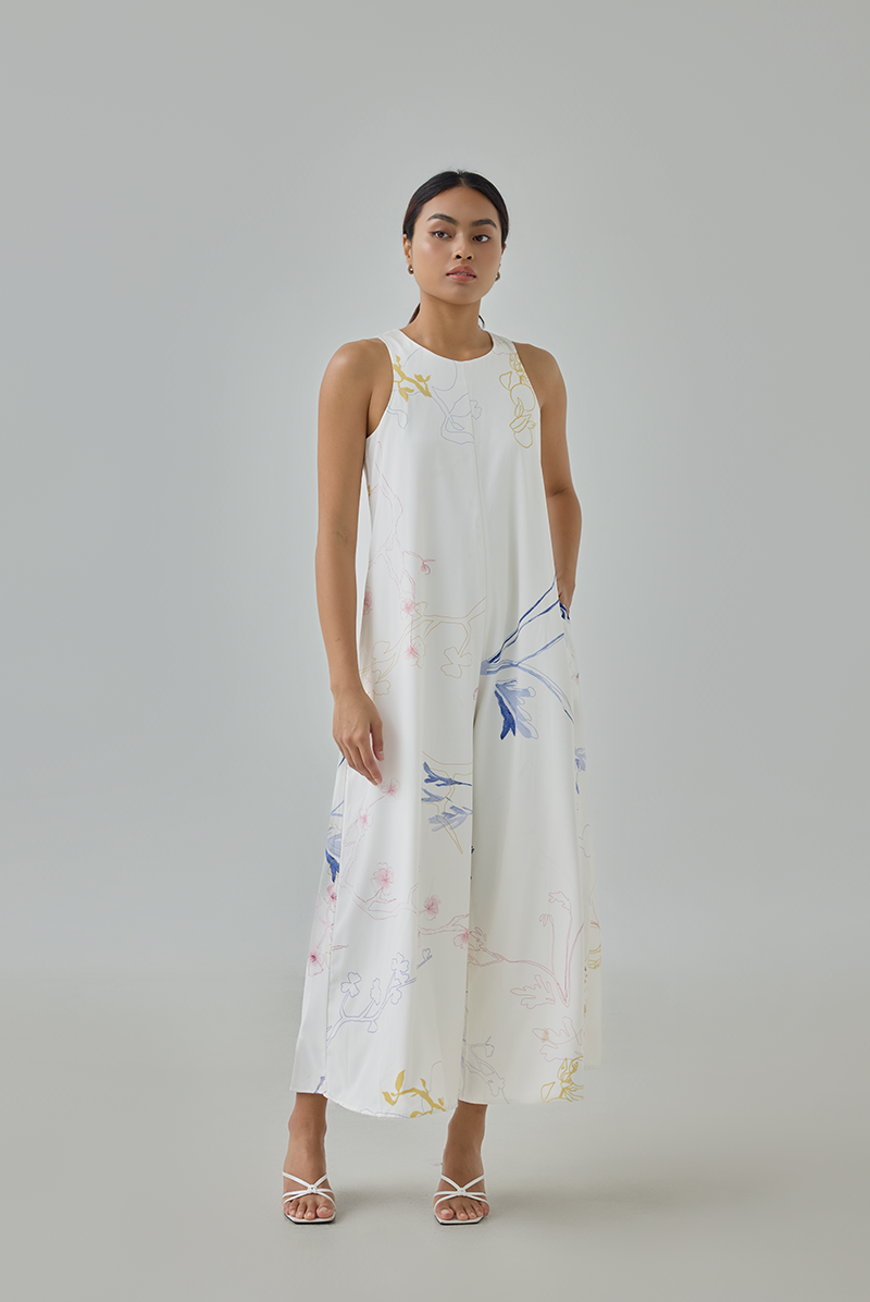 Penny Abstract Floral Jumpsuit