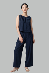 Celine Sleeveless Wide-Leg Jumpsuit