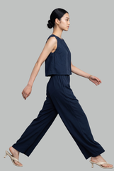 Celine Sleeveless Wide-Leg Jumpsuit