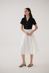 Lexie Tri-Tiered Skirt in White