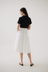 Lexie Tri-Tiered Skirt in White