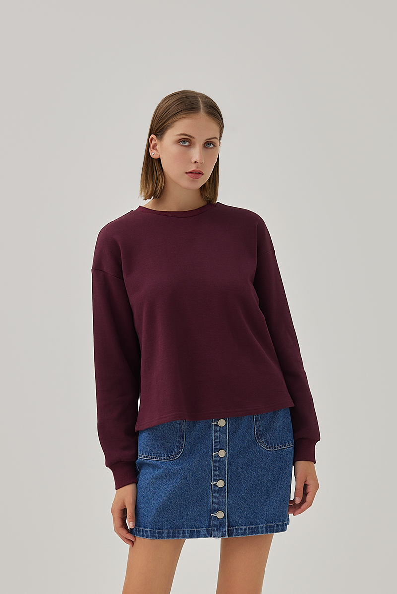 Jade Patch Pockets Denim Skirt in Mid Blue