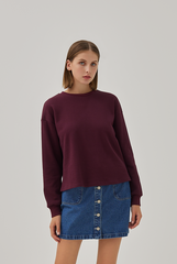 Jade Patch Pockets Denim Skirt in Mid Blue