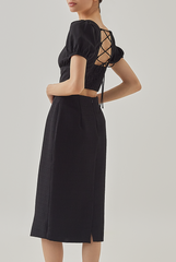 Tracey Fitted Pencil Skirt in Black