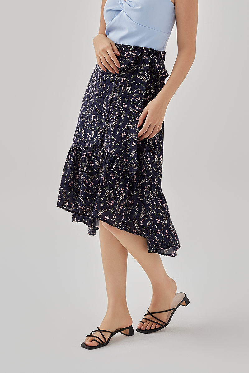 Lorna Floral High Low Skirt