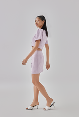 Madelyn Tweed Button Down Mini Skirt