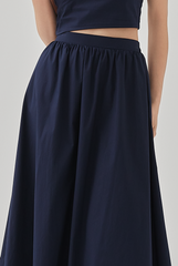 Ray High Waisted A-Line Skirt in Khaki
