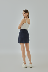 Ally Back Elastic Mini Pencil Skirt