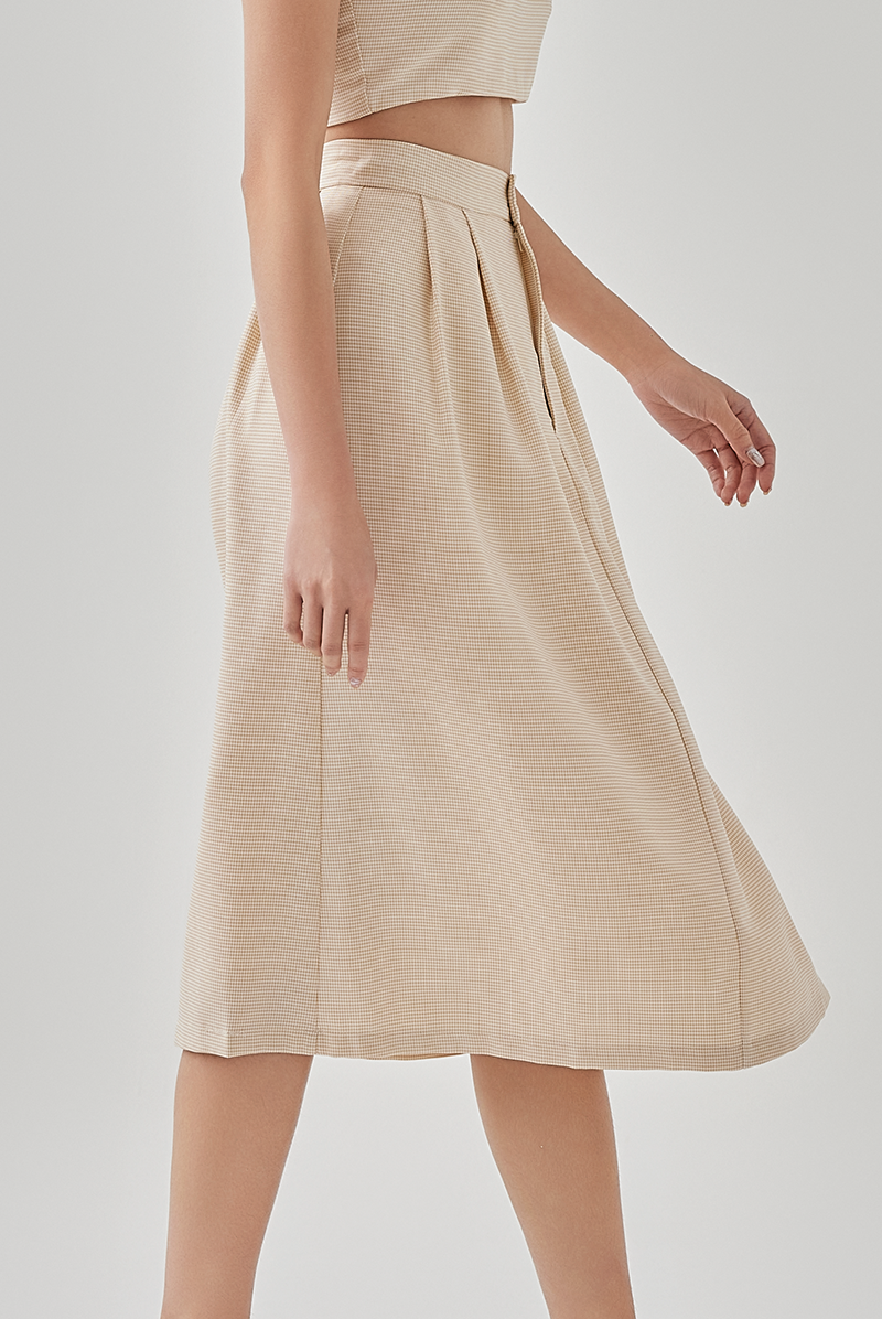 Heather Graham A-Line Skirt in Khaki