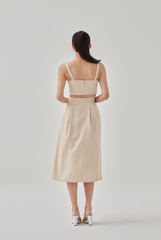 Heather Graham A-Line Skirt in Khaki