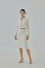 Eri Waffle Textured A-Line Skirt