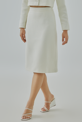 Eri Waffle Textured A-Line Skirt