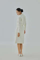 Eri Waffle Textured A-Line Skirt