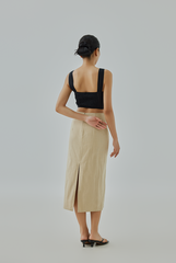 Ivey Back Slit Pencil Skirt