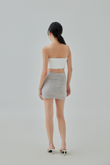 Auslyn Furry Knit Mini Skirt