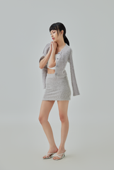 Auslyn Furry Knit Mini Skirt