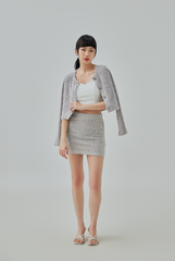 Auslyn Furry Knit Mini Skirt