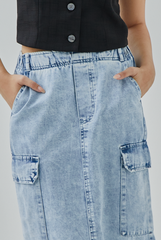 Jadyn Cargo Denim Skirt
