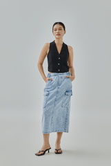 Jadyn Cargo Denim Skirt