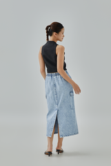 Jadyn Cargo Denim Skirt