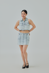 [B1F1] Macie Denim Mini Skirt