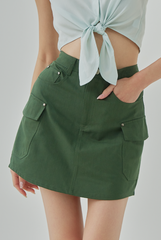 Cardine Utility Mini A-Line Skirt