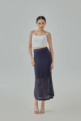 Nicole Waffle-Knit Midi Skirt